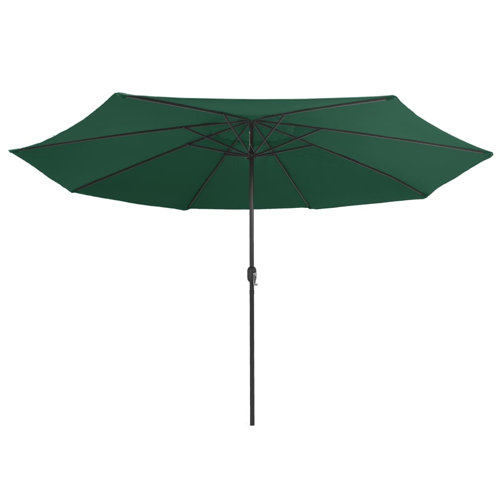 390 Cm Metal Mast Sun Umbrella In Green