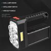 Bulbs Solar 8LED Charging Handheld Flashlight USB Charge Portable Lamp 4 Bright Lighting Modes Outdoor Camping Searchlight