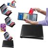 Large Capacity Pu Leather Wallet With Multiple Card Slots For Men And Women In Black