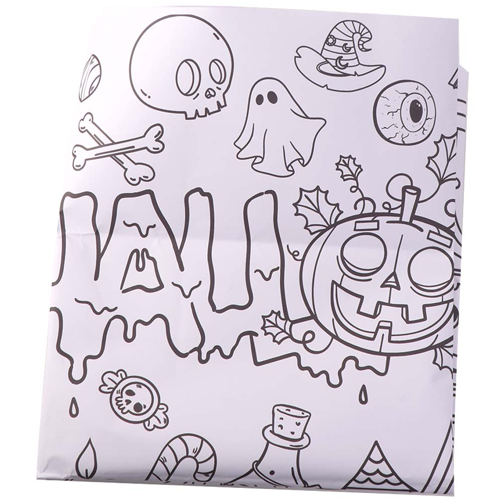 Creative Halloween Graffiti Tablecloth Handmade Large Coloring Posters Classroom Activities