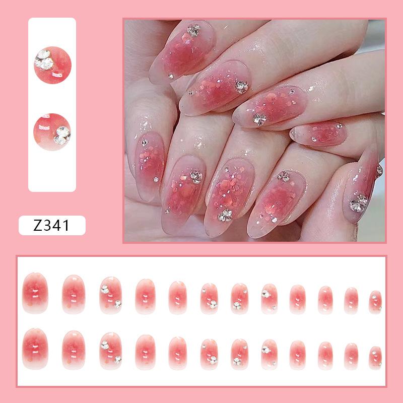 Wear Nail Diamond Small Fresh Three-dimensional Pattern Love Bow Nail Patch Nail Wear Nail Product