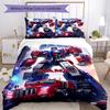 3pcs Custom Name Optimus Prime Bedding Set Duvet Cover Closure Includes 1 Duvet Cover & 2 Pillowcases, Soft and Comfortable for All Seasons.