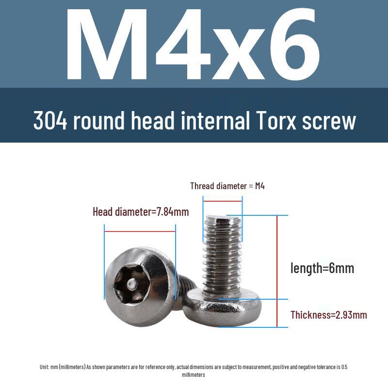 

Yigu Anti-theft Torx Pin Round Head M3-M6 Stainless Steel Screws