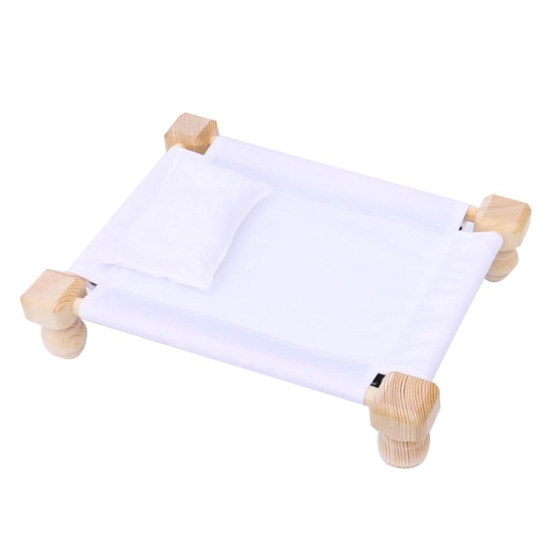 Newborn Photography Props Wooden Bed Baby Photoshoot Props Doll Bed Baby Photo Prop White Wood Mini Bed for Photography
