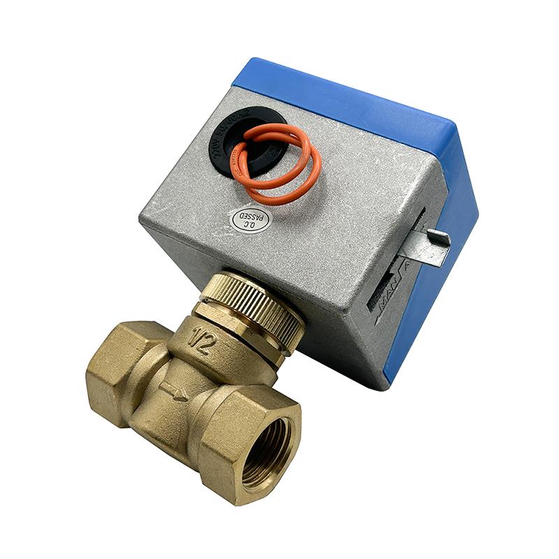 1/2'' 2 Way Electric Shut-off Valve 220V Brass Motorized Valves 2 Wire Fan Coil Air Conditioning Water Switch