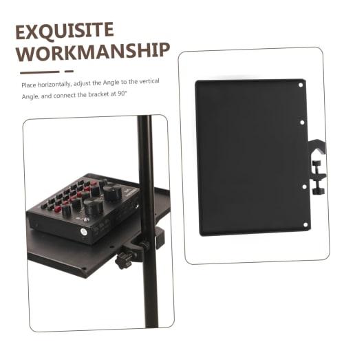 Toyvian 2-Piece Sound Card Tray Holder Audio Accessory with Music Stand Tray, Headphone Stand, Clip Shelf, Microphone Stand Tray, and Microphone Holde
