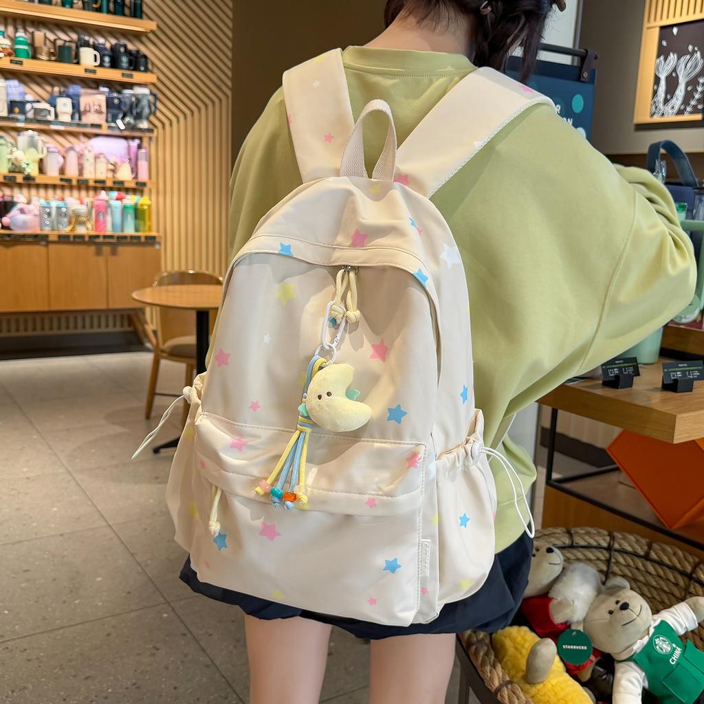 Schoolbag1011 Korean Version Ins Girl Backpack Polka Dot Cute Backpack Japanese Small Fresh Student Junior High School Schoolbag Girl