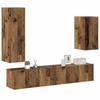 VidaXL Wall-Mounted TV Unit Set 4 Pcs Old Wood Engineered Wood, TV Stand, Media Unit, TV Console, Furniture 3329151