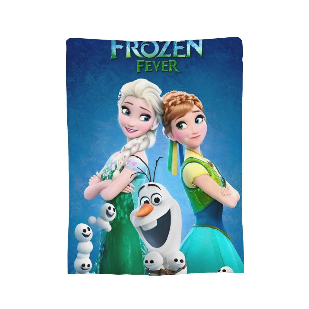 Frozen Elsa Anna Olaf Fantasy Comedy Knitted Blankets Fleece Super Warm Throw Blanket for Bedroom Sofa Bedspread
