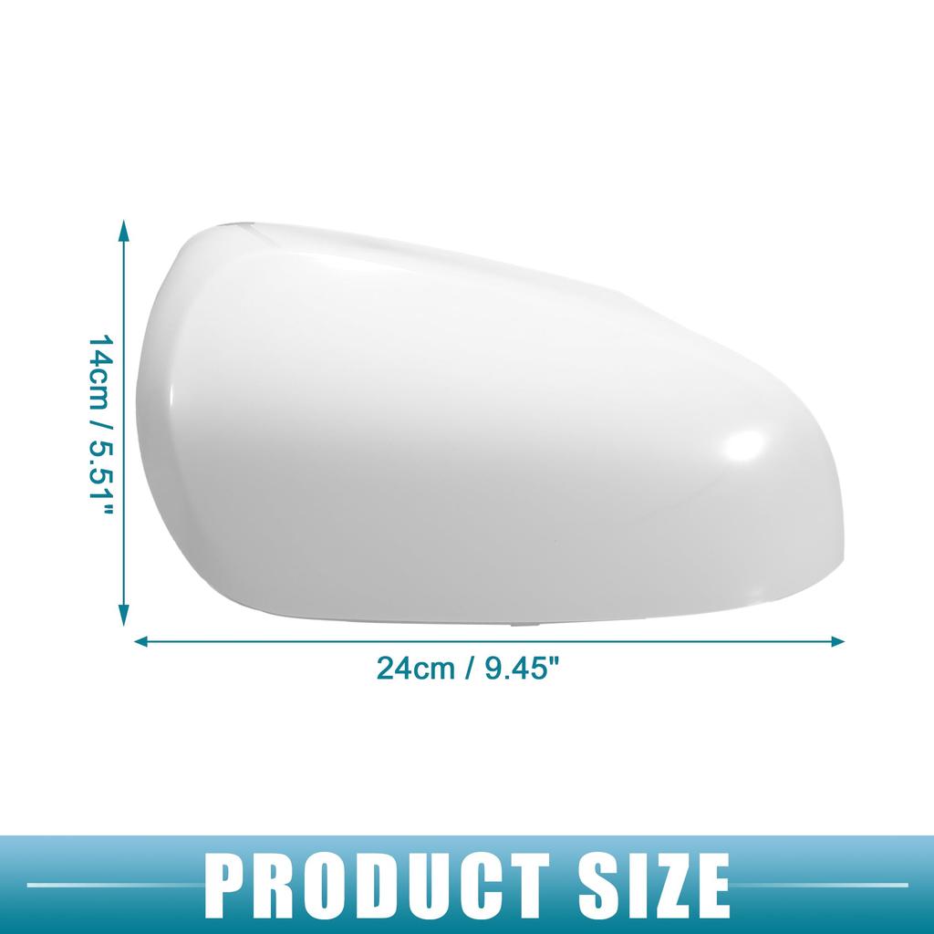 ABSOPRO Rearview Mirror Cover Cap, Right Door Mirror Cover, Compatible with Toyota Prius C 2012-2018, ABS Plastic, White