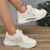 Fashion Women's Sneaker 2025 Fashion Lace Up Platform Sneakers Women Comfy Mesh Breathable Running Shoes Woman Non Slip Vulcanized Shoes