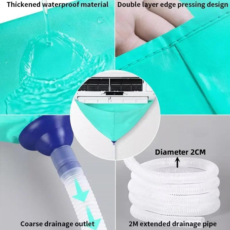 Air Conditioner Cleaning Bag Kit Universal Dust Cover With Collection Bag Practical Tool For Wall Mounted AC Units Accessories