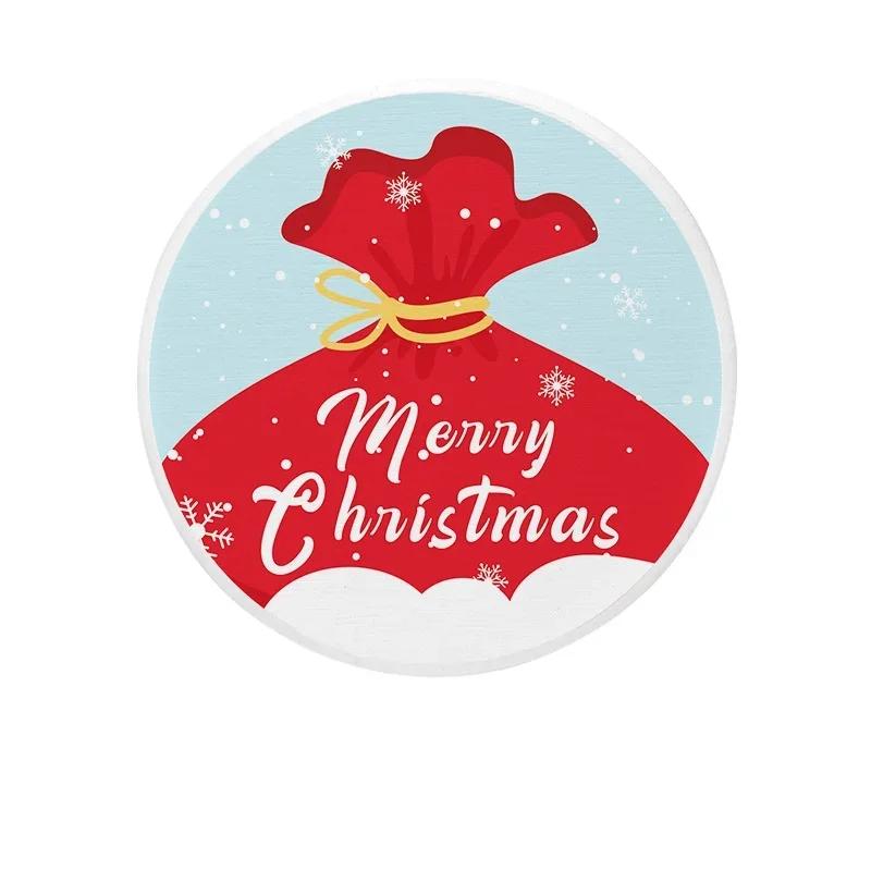 Diatomite Absorbent Coasters Christmas Decoration Anti-slip High-Temperature cup mat Heat Insulation Hot pad Dining Table Decor