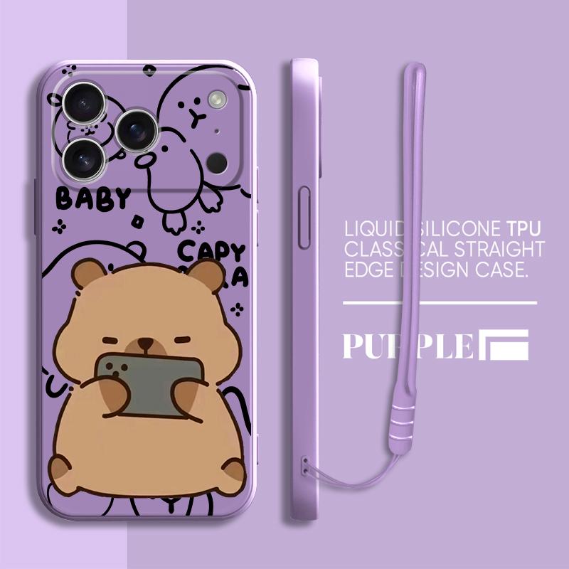 Phone Cover Case for Apple iPhone 17 Pro Max 15 12 Plus 13 Mini XS XR Air 11 16 7 8 Capybara Cute
