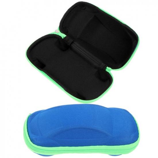 2 Pcs Cute Glasses Case Sunglasses Hard Shell with Zipper Car Shape