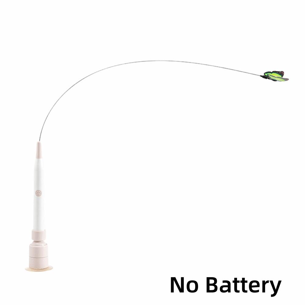 Switchable Butterfly Pattern Cat Teasing Stick Self-hilarity Relieves Removable Handle Automatic Cat Teaser Electric 360° Swivel