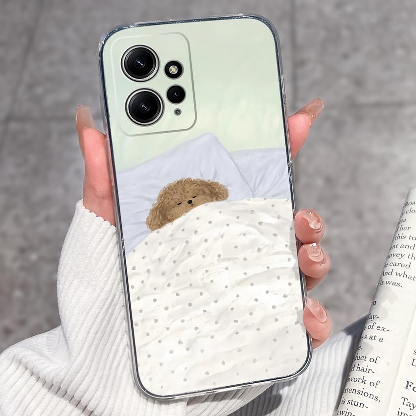 Luxury Transparent TPU Shockproof Phone Case For Redmi Note 12 11 11T Pro Plus 12S 11S 11SE 12Turbo Beautiful Girl Pattern Soft Casing For Redmi Cover