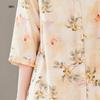 Pasite Women's Seven-Quarter Sleeve Casual Floral Print Top
