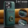 Leather for Magsafe Phone Case for IPhone 15 16 Pro Max 14 Plus 13 12 Pro 15Pro Bracket Magnetic Back Cover with Card Holder LK1