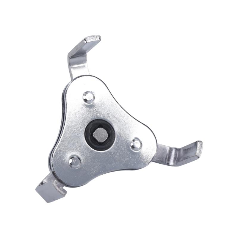 3 Jaw Oil Filter Tool, Adjustable Serrated Clamp for Spin On Filter Service, Metal Grip for Home Auto Care and Repair Shop Maintenance