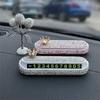 Rhinestone Car Temporary Parking Sign  Stop Sign Card Plate  Car Styling