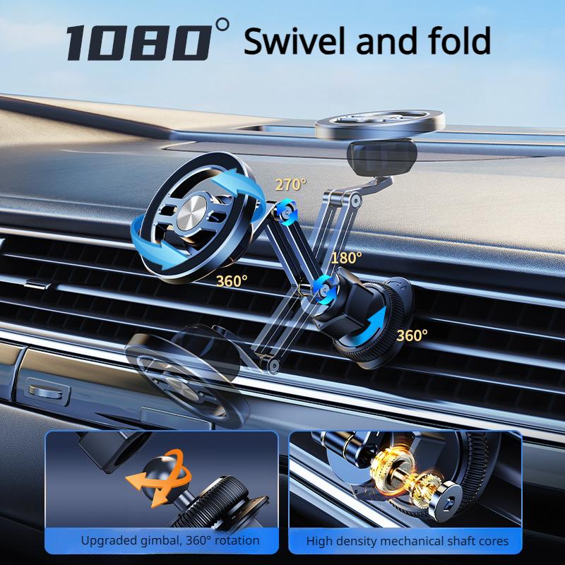 Hipacool Car Magsafe Phone Holder Magnetic Airout Phone Stand Multi-angle Adjustmnet High Load Bearing Stable Phone Bracket