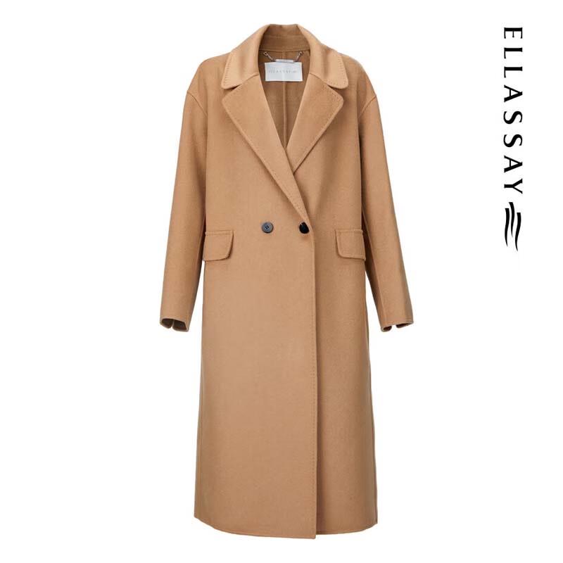ELLASSAY Women's Elegant Retro Wool Blend Coat