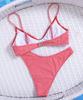 Women's Swimsuit Plaid Print Sexy Backless Seaside Vacation Split Bikini Suit Beachwear