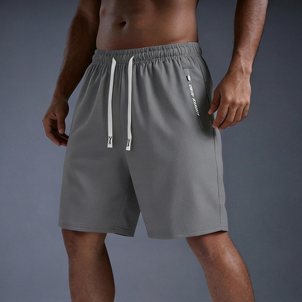 Men's Lightweight, Breathable, Cool-Feeling Shorts - Men's Stretch Waist-Fitting, Quick-Drying Running And Fitness Sports Shorts