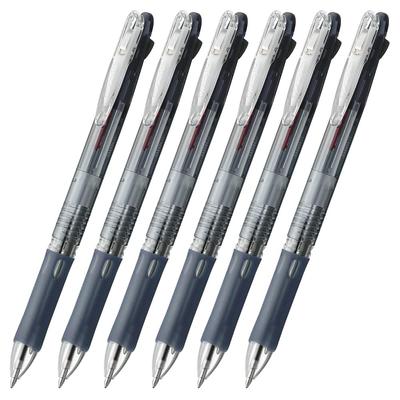 Zebra G 2C Black Ballpoint Set of Clip-On Two-Color Pen, 6, B2A3-BK-5AZ