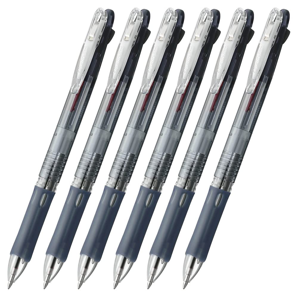 Zebra G 2C Black Ballpoint Set of Clip-On Two-Color Pen, 6, B2A3-BK-5AZ