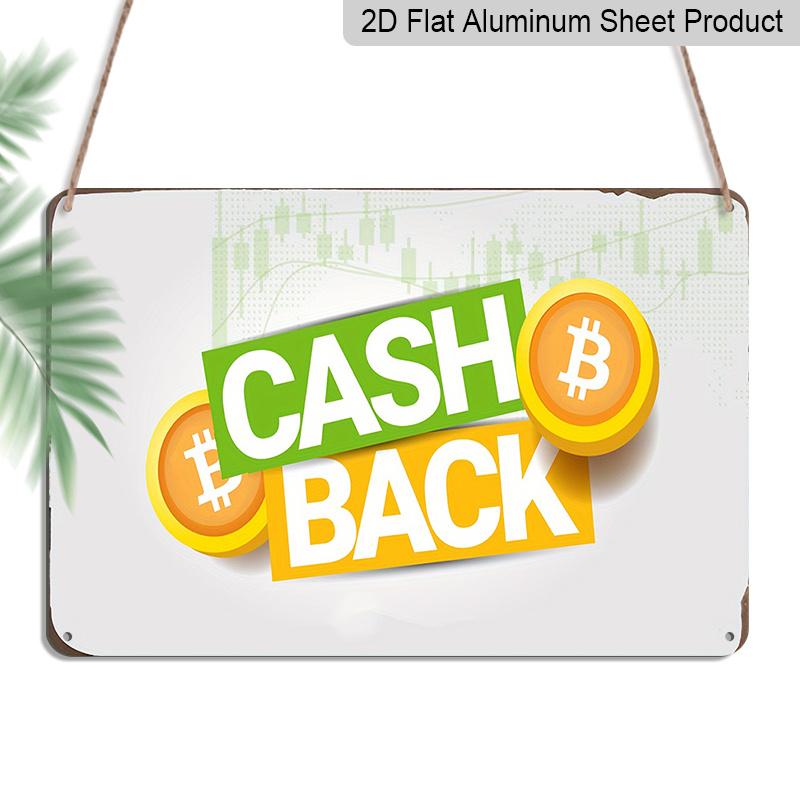 

2D Flat 1pc Vintage Cash Return Coin Payment Sign - Retro Currency Plaque Wall-Mounted Compatible for Supermarkets, Cafes, Bars - 8x12 Inch Aluminium 20*30cm