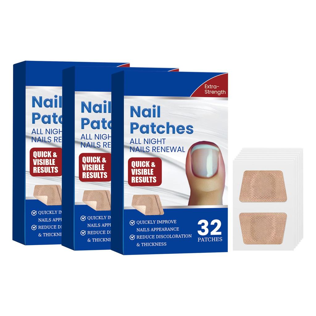 Tånagelsvampsplåster, Nattnagelvårdsplåster, Snabba nagelvårdsplåster, Minska Onychomycosis Och Mjuka Naglar (32 st/kartong) 2 st
