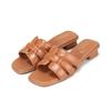 BARBARA Leather Padding Cushion Slide Mule 3cm 2 Colors Blj340