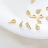 4PCS/lot 14K 18K Gold Color Plated Brass with Zircon Bale Pinch Clasp For Pendant Connector DIY Necklace Jewelry Making Findings