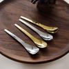 Handmade Metal Coffee Dessert 304 Stainless Steel Cake Teaspoon Stirring Spoon Fruit Fork Tableware