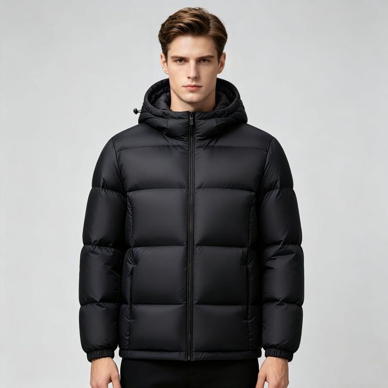 Lightweight Puffer Jacket Unisex Soft Warm White Duck Down Coat Couples Winter Outwear