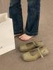 Design sense niche French retro square head Mary Jane shoes fairy style thick heel bag head sandals empty single shoes