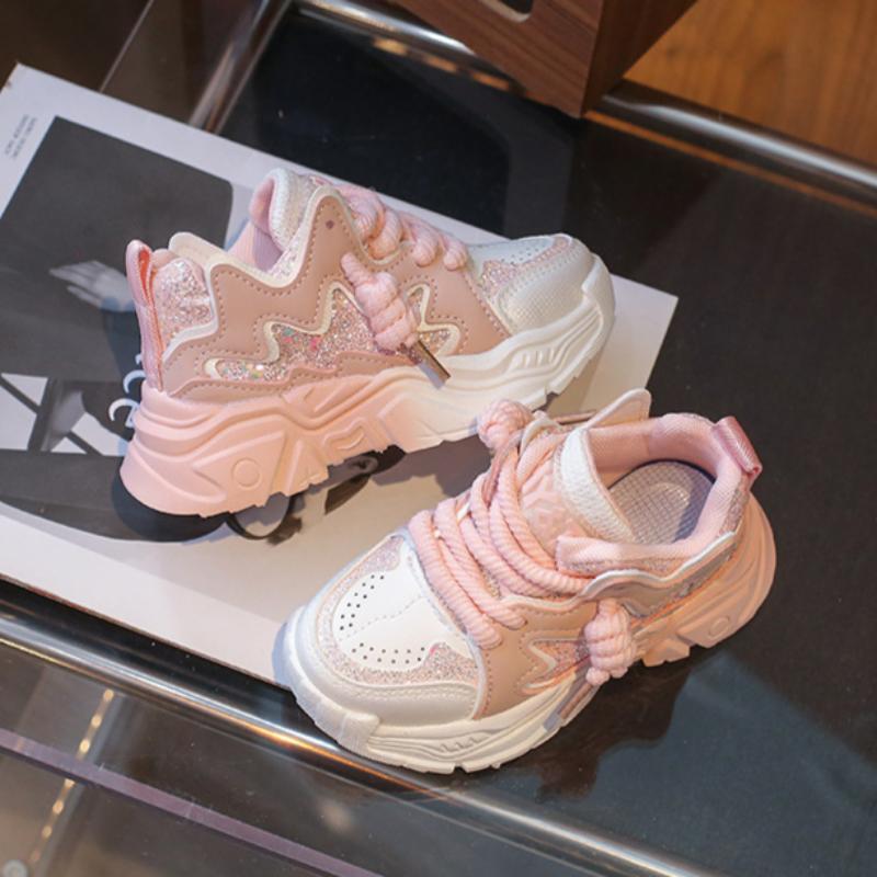 Spring and Summer Girls' Medium and Large Children's Shoes, Children's Shoes, Girls' Lightweight Breathable Sports Shoes