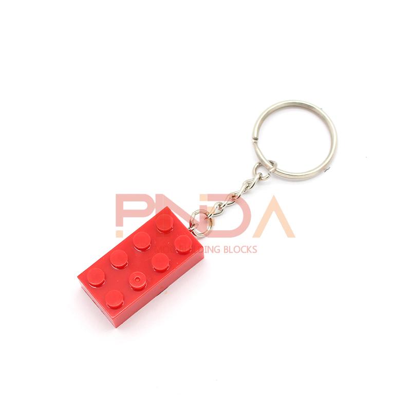 

10 шт. MOC 2x4 Брелок Будівельні блоки Креативний подарунок з MOC Цегляний брелок Цеглини Пластина Сумісні