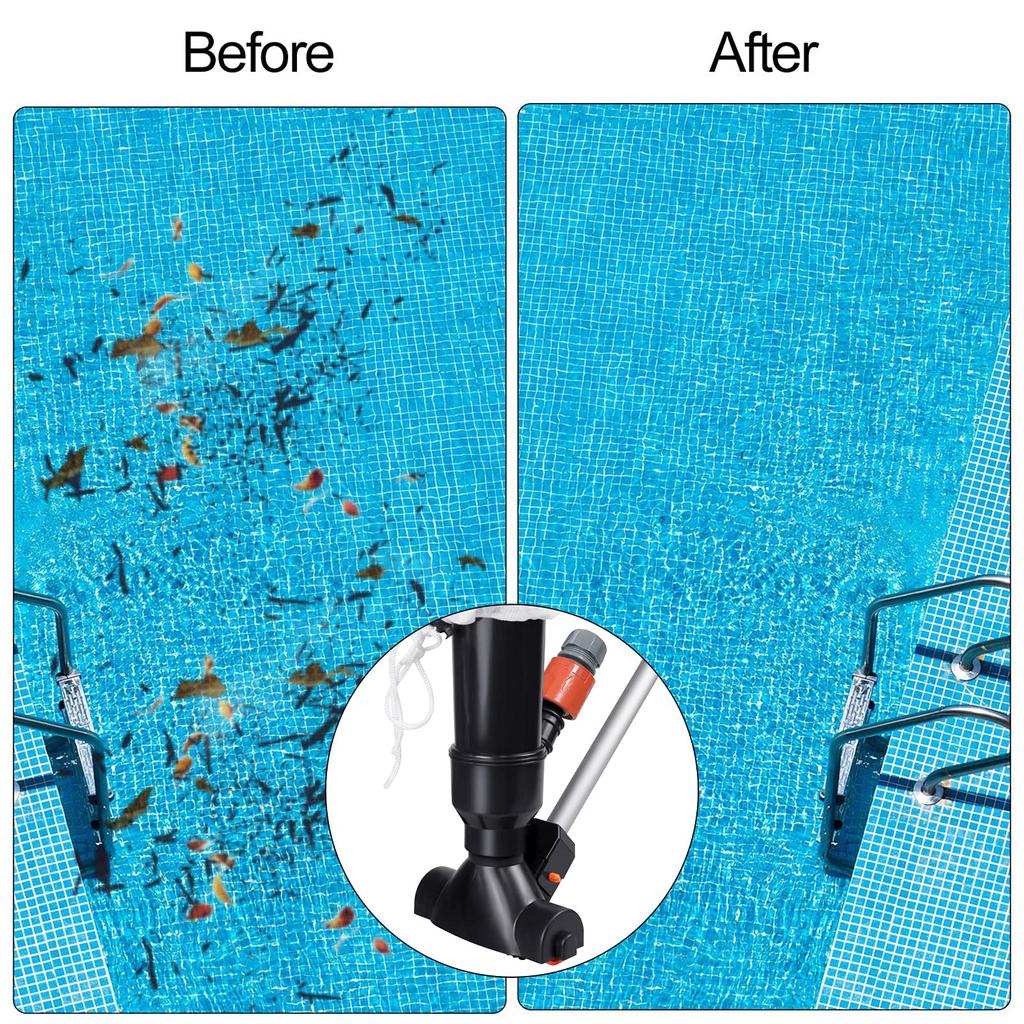 Portable Pool Vacuum for Above Ground Portable Handheld Swimming Pool Jet Cleaner Suction Cup Pool Cleaning Kit