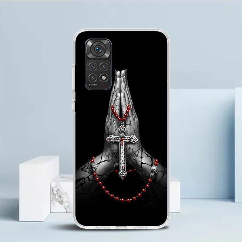 

God Jesus Pray Cross Phone Case For Xiaomi Redmi Note 15 14 14S 13 12S 12 Pro Plus 11S 11 11T 11E 10S 10 + Soft TPU Back Cover R Redmi Note 11S 4G