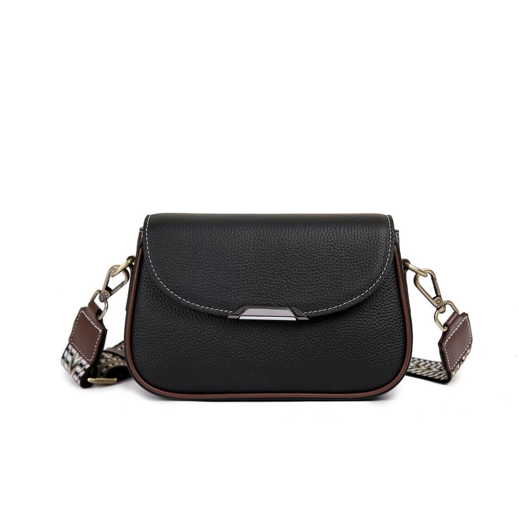 Cowhide Niche Versatile Women's Bag Shoulder Messenger Bag Simple Women's Bag Zipper Shell Bag Cover Bag