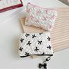 Zipper Bow Cosmetic Bag Korean Style Coin Purse Fashion Balletcore Makeup Bag  Travel