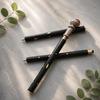 Luxury Wooden Walking Cane Brass Floral Handle 93.98 cm Gentleman Collectible Decor Gift