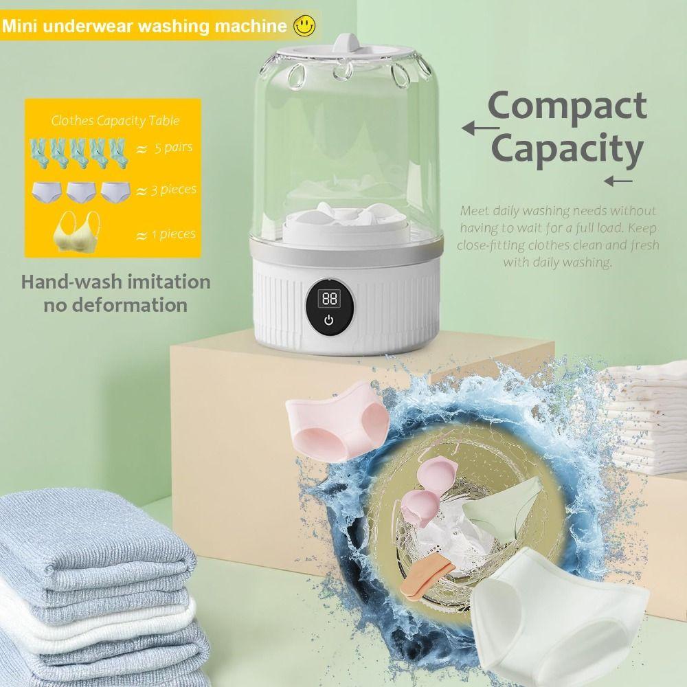 Cordless Portable Washing Machine Rechargeable Mini Washer  Socks Underwear Cleaning