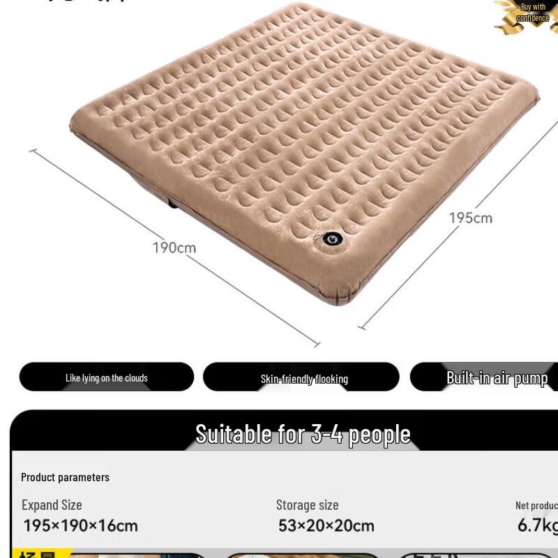 Black Deer Outdoor Portable Inflatable Sleeping Pad