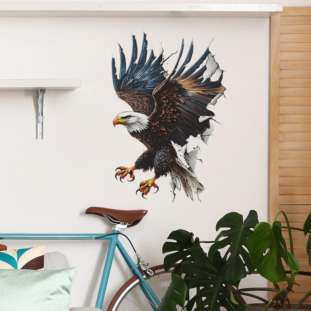 Σπασμένος Τοίχος Αετός που Υψώνεται Υπνοδωμάτιο Σαλόνι Μελέτη Διακόσμηση Εξωραϊσμός Φόντου Σπιτιού Αυτοκόλλητα Τοίχου