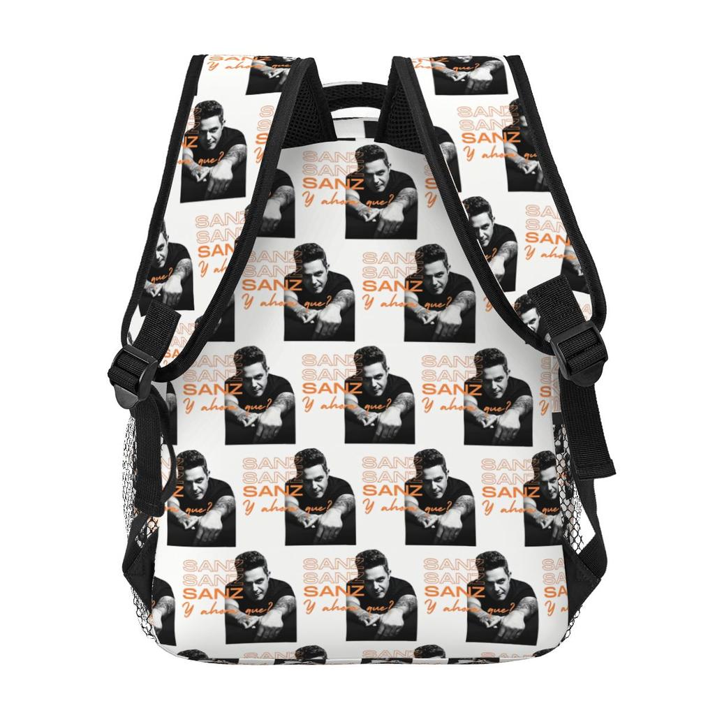 Singer Alejandro Sanz Pop Music Backpack Student Boys Girls BookBag Kids School Bag Computer Shoulder Bags for Men Women