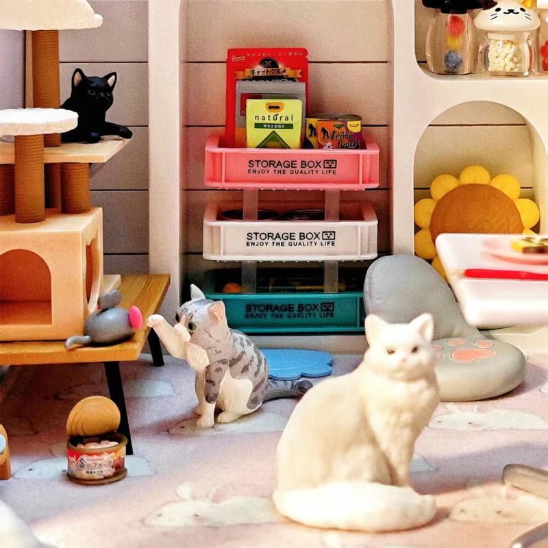 1 Piece Doll Accessories Toys  1/6 1/12 Dollhouse Miniature Furniture Storage Box Rack Model